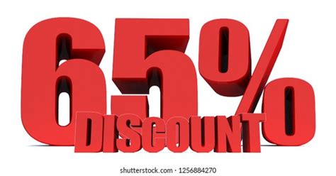 65 Percent Off 3d Sign On Stock Illustration 1256884270 Shutterstock