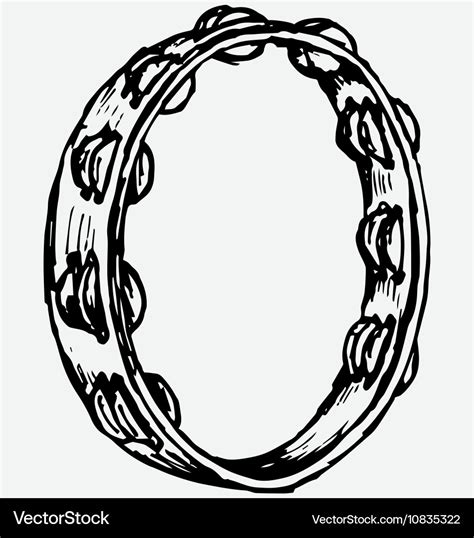 Tambourine Royalty Free Vector Image Vectorstock