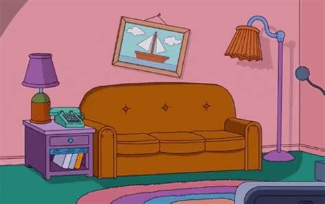 the simpsons • family • movie • tv • sofa • sit • seat • squeeze ...