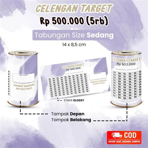 500rb 5K CELENGAN TARGET Celengan Viral Celengan Challenge Nabung Kui