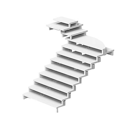 Isometric Stairs 3d Isolated Ladder Step Stair Png Transparent Image