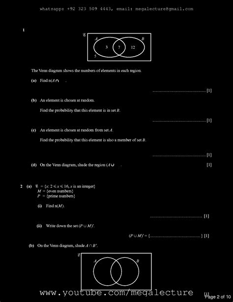 Solution 12 1 Sets Venn Diagrams Cie Igcse Maths 0580 Ext Theory Qp