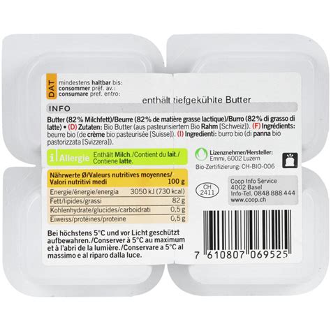 Naturaplan Bio Butter Portion 4x15g 60g Online Kaufen Coopch