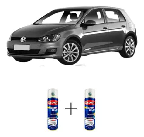 Tinta Spray Automotiva Cinza Carbono Met Vw Verniz 300ml