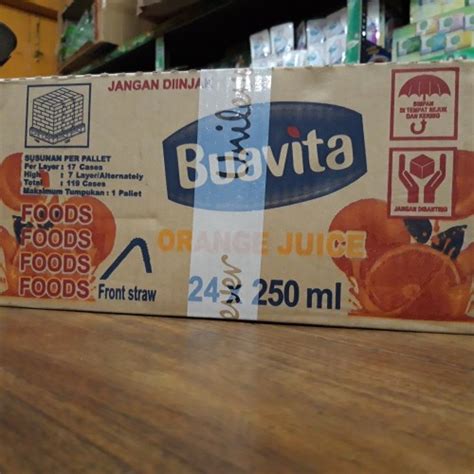 Jual Buavita Orange Juice Karton Isi Pcs Rasa Jeruk Ml