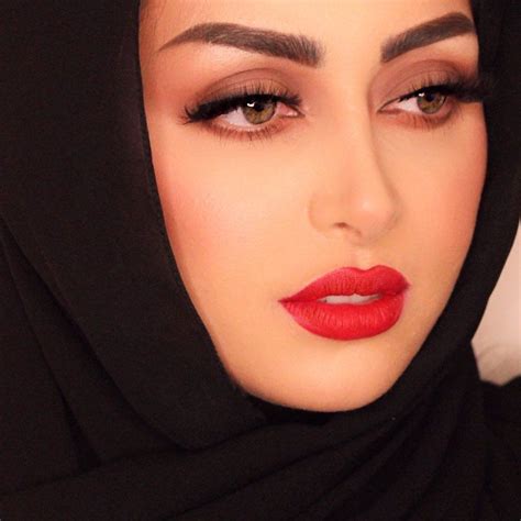 Image May Contain Person Closeup Hijab Makeup Arab Beauty