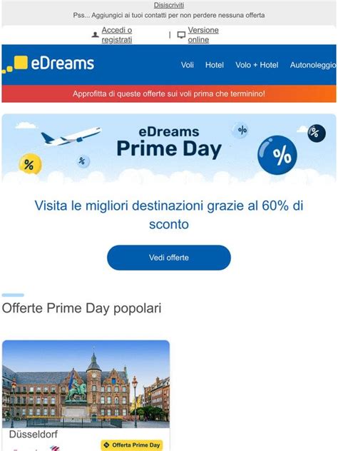 Edreams It Scopri Le Nostre Migliori Offerte Prime Day Milled