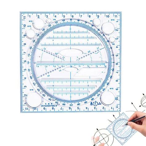 Regla multiusos para estudiantes reglas de medición multifunción con