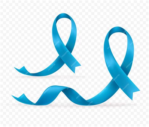 Premium Vector Prostate Cancer Awareness Day Light Blye Silk Ribbons Set