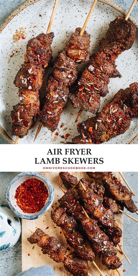 Make Authentic Chinese Lamb Skewers Using An Air Fryer To Create Perfectly Charred Lamb Pieces