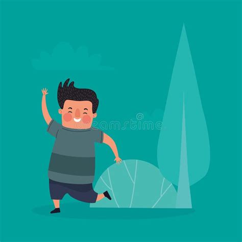 Man Running In The Camp Stock Vector Illustration Of Camp 273395055