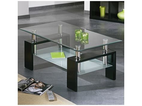 Paris Prix Table Basse Design En Verre Leny 100cm Noir Conforama