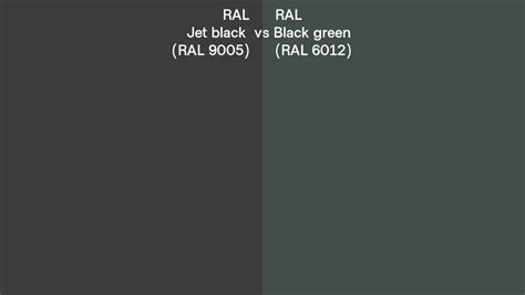 RAL Jet Black Vs Black Green Side By Side Comparison