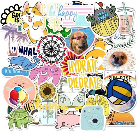 Paper Stickers, Labels & Tags Laptop Sticker Sun King Collage Sticker Fun Collage Sticker Water ...