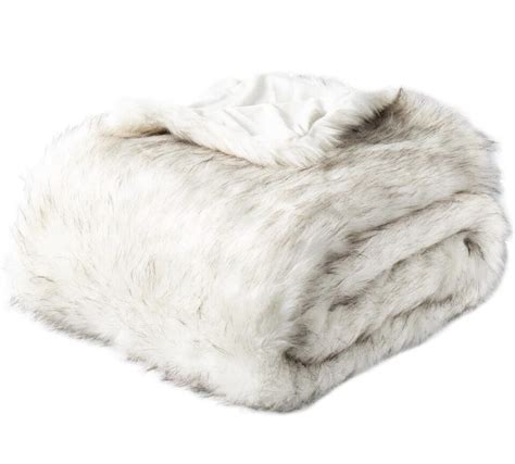 BATTILO HOME Faux Fur Throw Blanket Large White 150x200cm Luxury Fuzzy