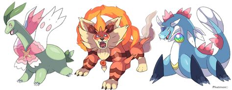 Mega Evoultions Of The Pokemon Beta Starters By Phatmon On Deviantart