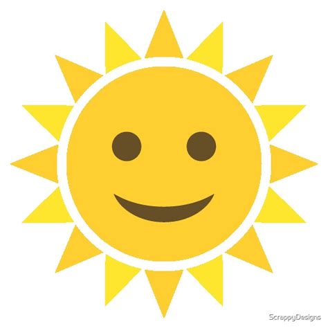 Sun Happy Face Emoji