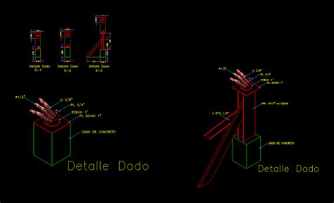 Detalles De Dados Para Torre Arriostrada En Autocad Librer A Cad