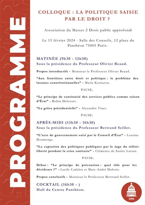 Colloque Master Ii Droit Public Approfondi