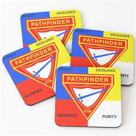 "Pathfinder Logo Poster Seventh Day Adventist" Coasters (Set of 4) for ...