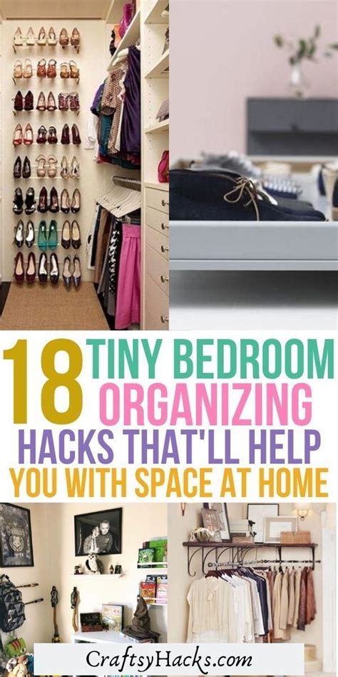 18 Ways To Organize A Small Bedroom Small Bedroom Organization Room