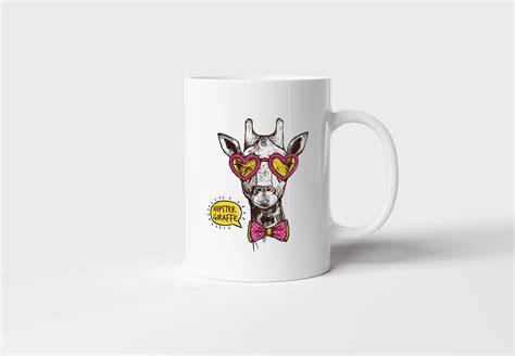 Taza Personalizable Jirafa Hipster Maywayul