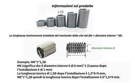 Pcs Inserti Filettati Filo Inserto Per Riparazione Filetto In