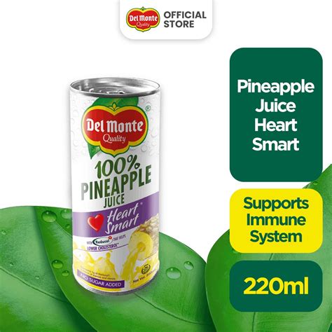 Del Monte Pineapple Juice Drink Heart Smart With Reducol For Lower