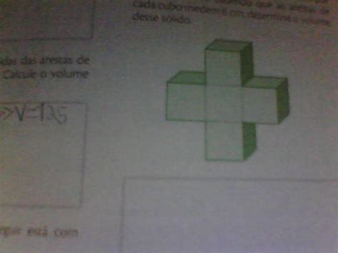 O sólido representado a seguir é formado por cubos idênticos Sabendo