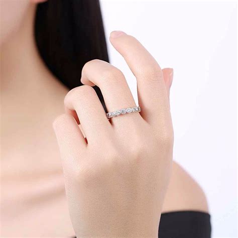 Bijoux mode tendance fille ado bague en argent 925 1000 pavé de