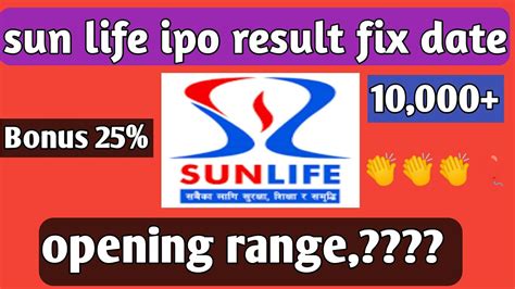 Sun Life Insurance Ipo Result Sun Life Insurance Ipo Iporesult