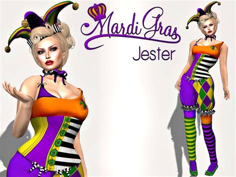 Second Life Marketplace Happy Jester Mesh Mardi Gras Outfit Shoes