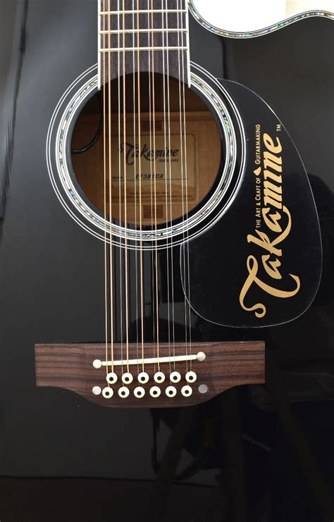 Takamine EF381DX Dreadnought Acoustic Electric 12 String Guitar Black