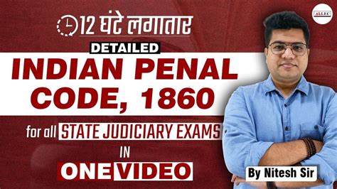 Ipc Section 1 To 511 In One Shot Indian Penal Code 1860 Nitesh Sir