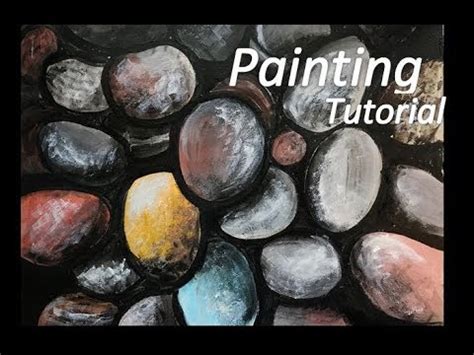 RIVER STONES Painting Tutorial. How to paint River Rocks step by step - YouTube