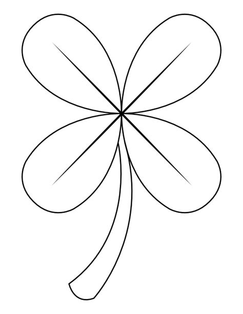 Printable Full Page Four Leaf Clover