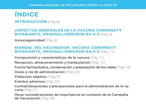 Manual del vacunador de Pfizer Bivariante vacunación contra COVID 19