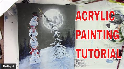 Acrylic Painting Tutorial Snowmen Helpers Youtube