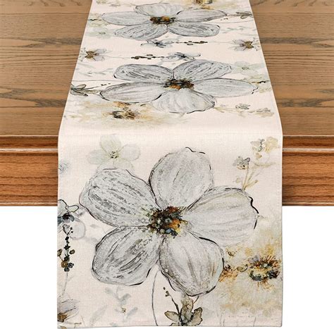 Weldomcor Tischl Ufer Beige Blume X Cm Waschbare Tischdecke Floral