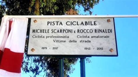 Pista Ciclabile Di Corso Italia Targa Chi Erano Michele Scarponi E