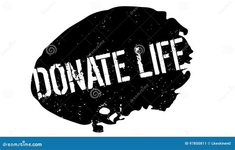 Donate Life Rubber Stamp Stock Vector Illustration Of Donor 97850811