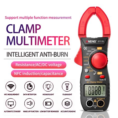 Aneng St Clamp Meter Digital Multimeter Counts Ac Current Ac Dc