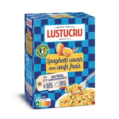 Achat Vente Lustucru Pâtes Spaghetti Courts aux Oeufs Frais 500g