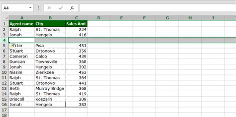 Inserire O Eliminare Una Riga O Una Colonna In Microsoft Excel Office