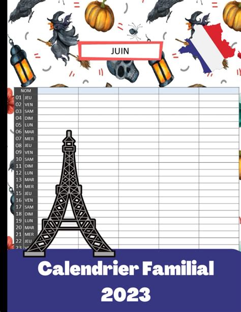 Calendrier Familial Agenda Familial Mensuel Avec Colonnes Une