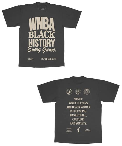 Playa Society Wnba Black History Every Game T Shirt Newest Fashion Trends