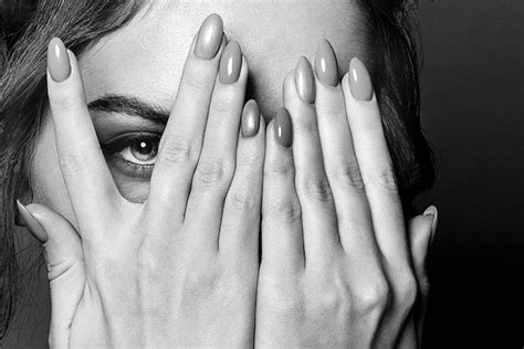 Premium Photo Closeup Face With Hands Black And White Portrait