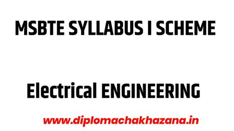 Msbte Syllabus I Scheme Diploma In Computer Engineering