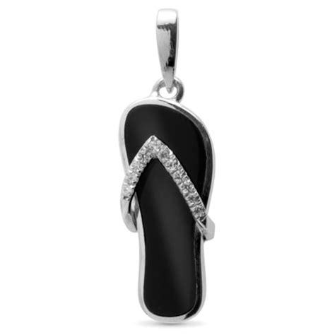 Flip Flop Pendant In Sterling Silver By Marahlago Larimar