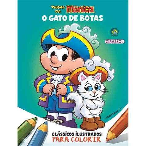 Turma Da Monica Classicos Ilustrados Para Colorir O Gato Casas Bahia